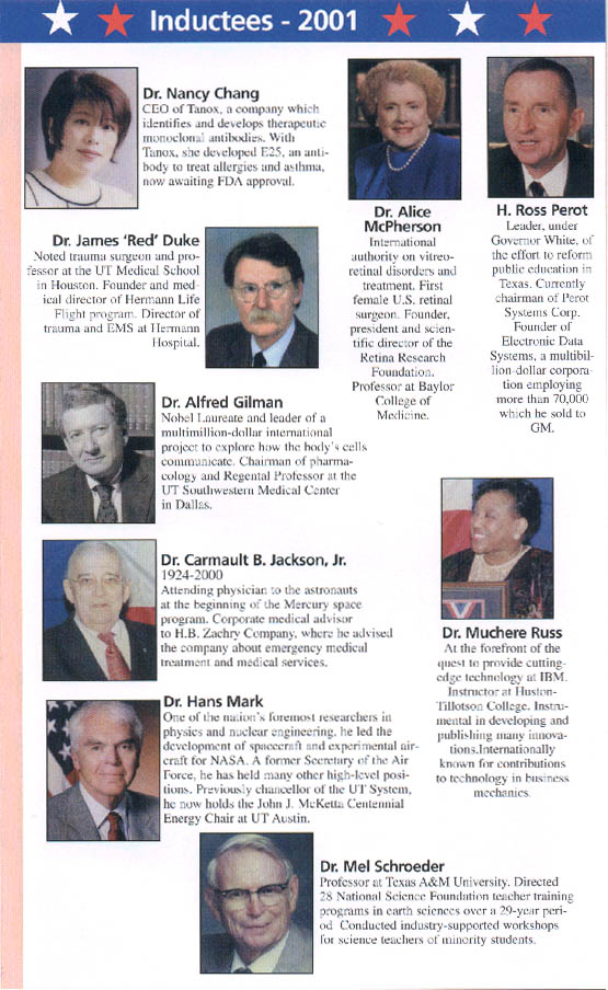 2001 Inductees